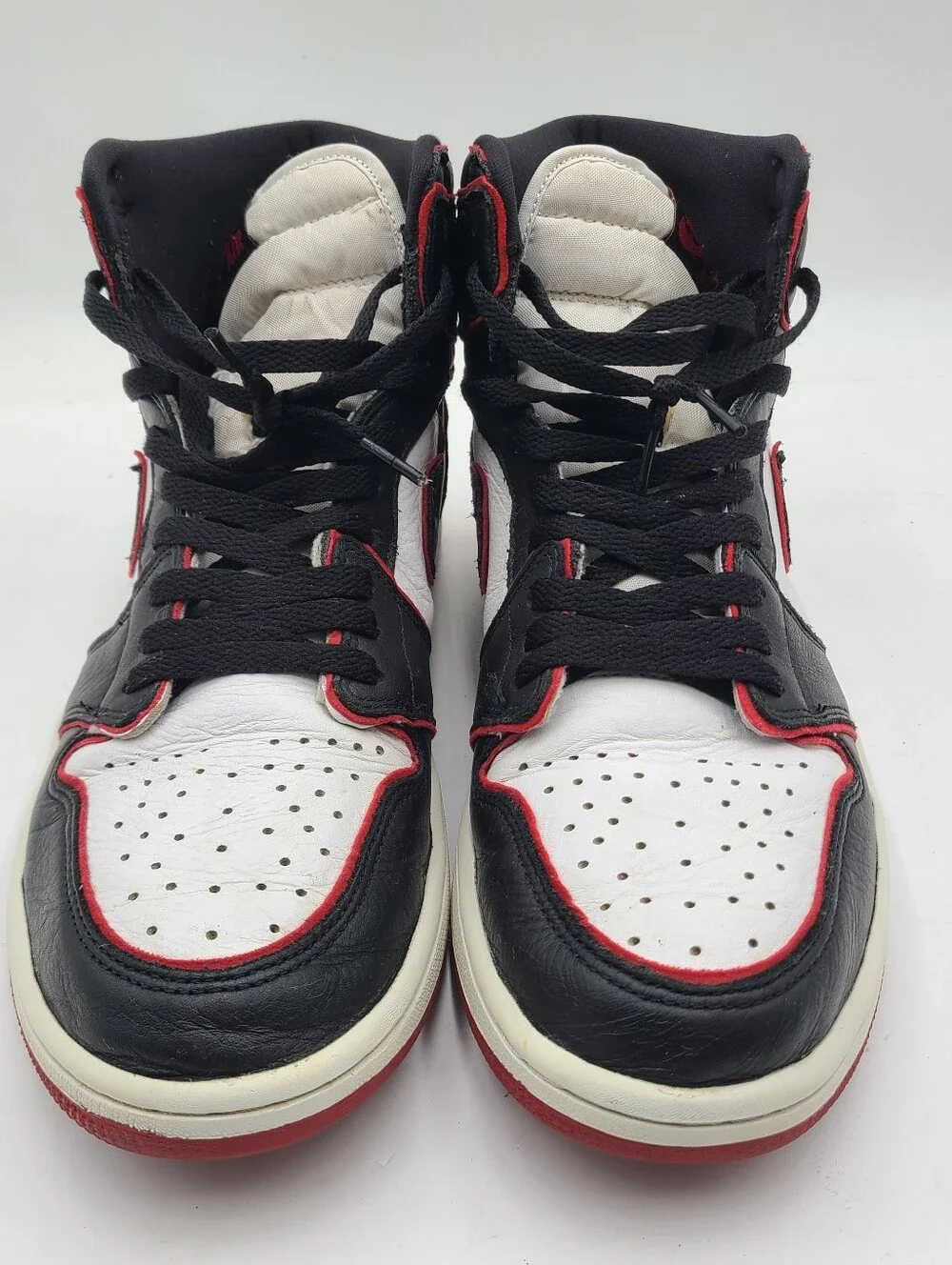 B38 Nike Air Jordan 1 Retro High OG Bloodline 2019 Black Red Sz 12 555088-062